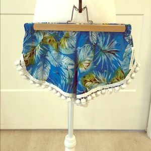 Wonderland Honolulu Tropical Pom Pom Shorts